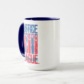 Justizielle Liga | Pop der Blue & Red Group Art Tasse (Vorderseite Links)