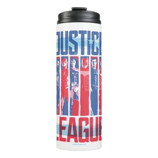 Justizielle Liga | Pop der Blue & Red Group Art Thermosbecher (Vorderseite)