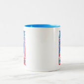 Justizielle Liga | Pop der Blue & Red Group Art Zweifarbige Tasse (Mittel)