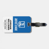 Justizielle Liga | Retro Group & Logo Pop Art Gepäckanhänger (Rückseite horizontal)