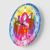 Justizielle Liga | Retro Group & Logo Pop Art Große Wanduhr (Winkel)