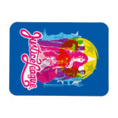 Justizielle Liga | Retro Group & Logo Pop Art Magnet (Horizontal)