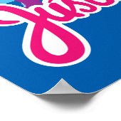 Justizielle Liga | Retro Group & Logo Pop Art Poster (Ecke)