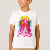 Justizielle Liga | Retro Group & Logo Pop Art T-Shirt (Vorderseite)