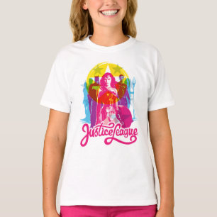 Justizielle Liga Retro Group & Logo Pop Art T-Shirt