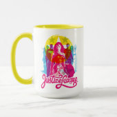 Justizielle Liga | Retro Group & Logo Pop Art Tasse (Links)