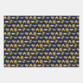 Justizielle Liga | Stylisierte Teamsymbole Lineup Geschenkpapier Set (Vorderseite)