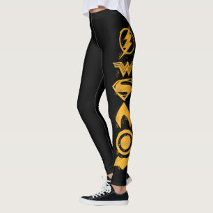 Justizielle Liga Stylisierte Teamsymbole Lineup Leggings