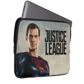 Justizielle Liga | Superman auf Schlachtfeld Laptopschutzhülle (Vorne Rechts)
