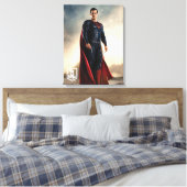 Justizielle Liga | Superman auf Schlachtfeld Leinwanddruck (Insitu (Schlafzimmer))