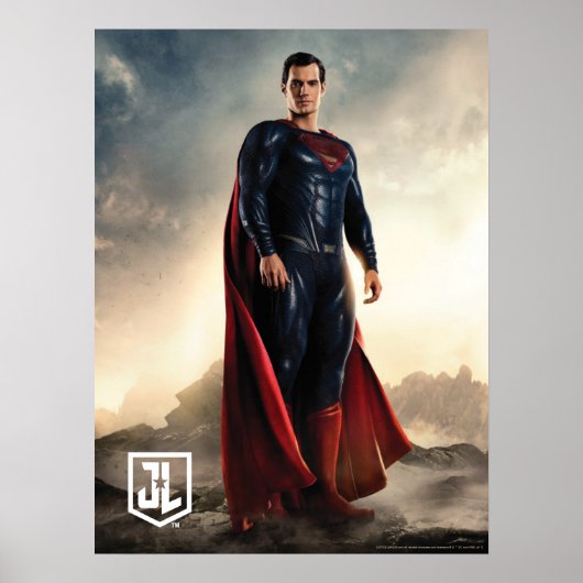 Justizielle Liga | Superman auf Schlachtfeld Poster (Vorne)