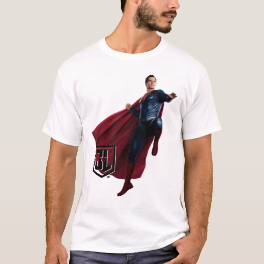 Justizielle Liga | Superman auf Schlachtfeld T-Shirt (Vorderseite)