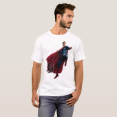 Justizielle Liga | Superman auf Schlachtfeld T-Shirt (Vorne ganz)