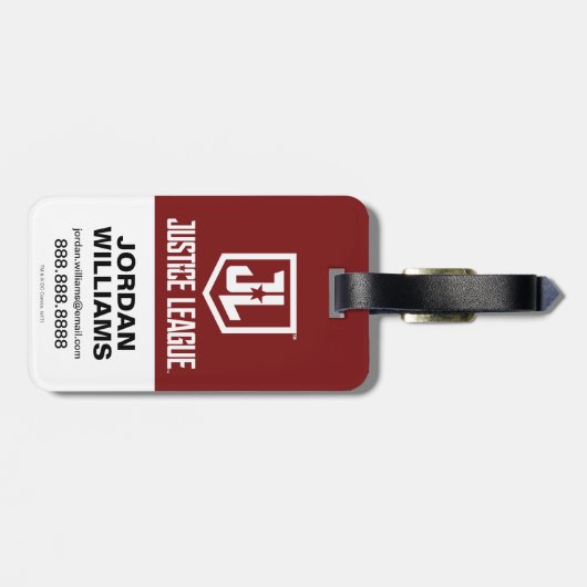 Justizielle Liga | Superman, Flash & Batman Abzeic Gepäckanhänger (Rückseite horizontal)