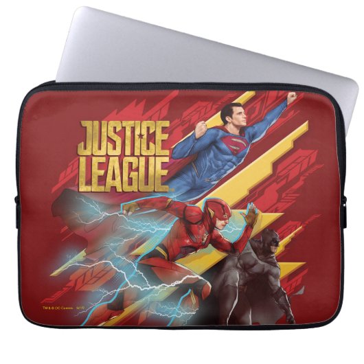Justizielle Liga | Superman, Flash & Batman Abzeic Laptopschutzhülle (Vorderseite)