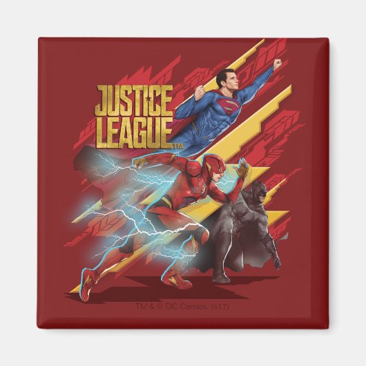 Justizielle Liga | Superman, Flash & Batman Abzeic Magnet (Vorne)
