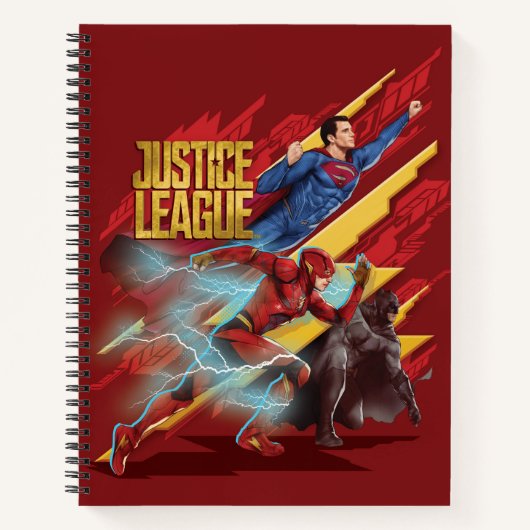 Justizielle Liga | Superman, Flash & Batman Abzeic Notizbuch (Vorderseite)