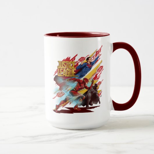 Justizielle Liga | Superman, Flash & Batman Abzeic Tasse (Rechts)