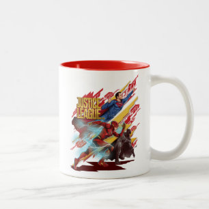 Justizielle Liga   Superman, Flash & Batman Abzeic Zweifarbige Tasse