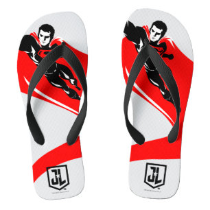 Justizielle Liga   Superman Flying Noir Pop Art Badesandalen