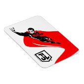 Justizielle Liga | Superman Flying Noir Pop Art Magnet (Rechte Seite)