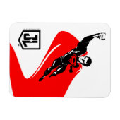 Justizielle Liga | Superman Flying Noir Pop Art Magnet (Horizontal)