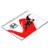 Justizielle Liga | Superman Flying Noir Pop Art Notizblock (Linke Seite)