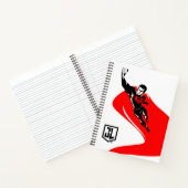 Justizielle Liga | Superman Flying Noir Pop Art Notizbuch (Innenseite)