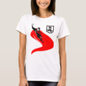Justizielle Liga | Superman Flying Noir Pop Art T-Shirt (Vorderseite)