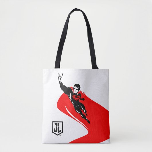 Justizielle Liga | Superman Flying Noir Pop Art Tasche (Vorderseite)