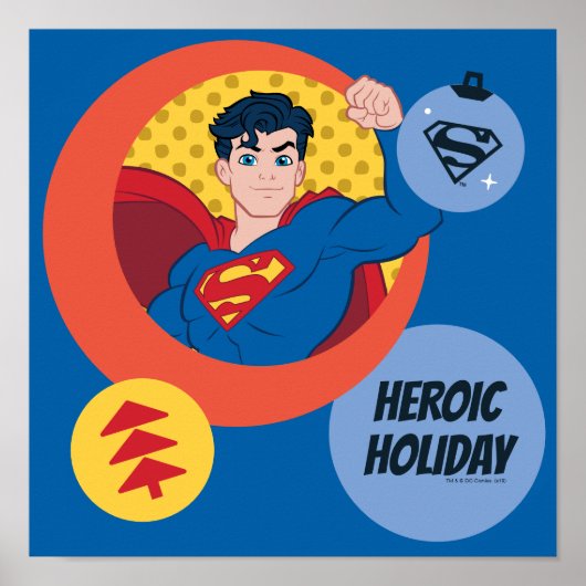 Justizielle Liga Superman Holiday Bauble Poster (Vorne)