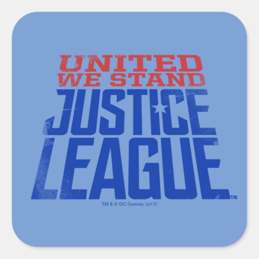 Justizielle Liga | United We Stand Graphic Quadratischer Aufkleber (Vorderseite)
