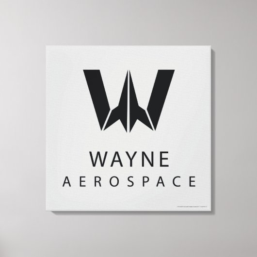 Justizielle Liga | Wayne Aerospace Logo Leinwanddruck (Vorderseite)