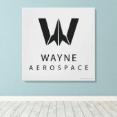 Justizielle Liga | Wayne Aerospace Logo Leinwanddruck (Insitu (Holzboden))
