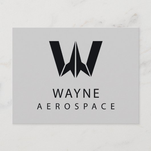 Justizielle Liga | Wayne Aerospace Logo Postkarte (Vorderseite)