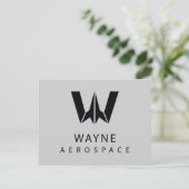 Justizielle Liga | Wayne Aerospace Logo Postkarte (Stehend Vorderseite)