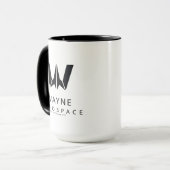Justizielle Liga | Wayne Aerospace Logo Tasse (Vorderseite Links)