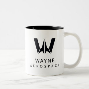 Justizielle Liga Wayne Aerospace Logo Zweifarbige Tasse