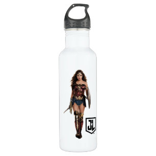 Justizielle Liga   Wonder Woman auf dem Schlachtfe Edelstahlflasche