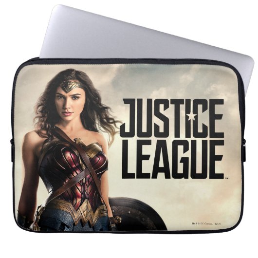 Justizielle Liga | Wonder Woman auf dem Schlachtfe Laptopschutzhülle (Vorderseite)