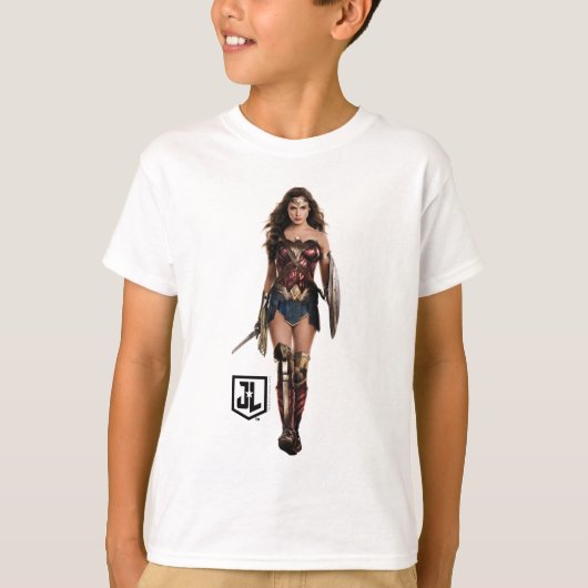 Justizielle Liga | Wonder Woman auf dem Schlachtfe T-Shirt (Vorderseite)