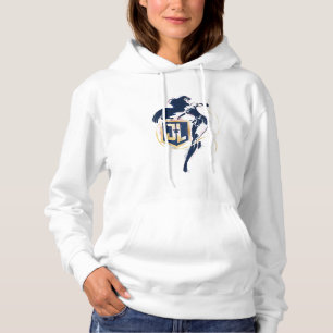 Justizielle Liga   Wonder Woman & JL Icon Pop Art Hoodie