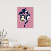Justizielle Liga | Wonder Woman & JL Icon Pop Art Poster (Küche)