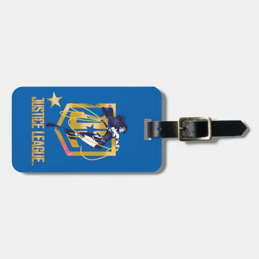 Justizielle Liga | Wonder Woman JL Logo Pop Art Gepäckanhänger (Vorderseite horizontal)