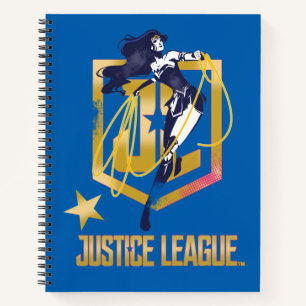 Justizielle Liga   Wonder Woman JL Logo Pop Art Notizbuch