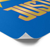 Justizielle Liga | Wonder Woman JL Logo Pop Art Poster (Ecke)