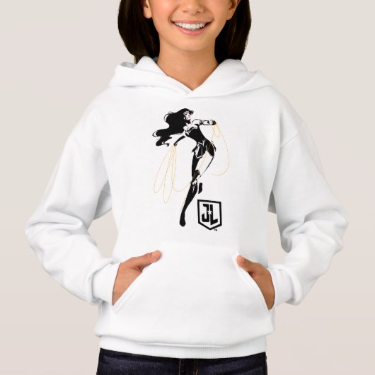 Justizielle Liga | Wonder Woman mit Lasso Pop Art Hoodie (Vorderseite)