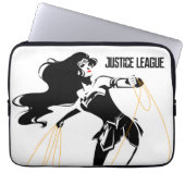 Justizielle Liga | Wonder Woman mit Lasso Pop Art Laptopschutzhülle (Vorderseite)