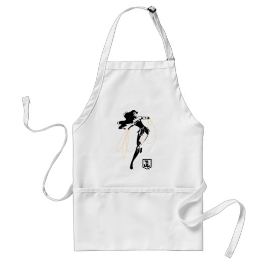 Justizielle Liga | Wonder Woman mit Lasso Pop Art Schürze (Vorne)