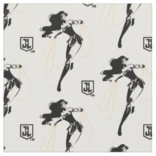 Justizielle Liga Wonder Woman mit Lasso Pop Art Stoff